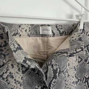 Wilfred Free Grey Snake Print Mini Skirt